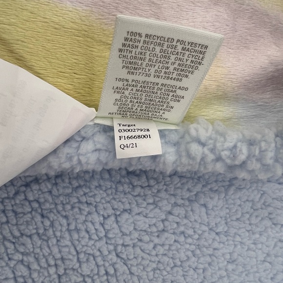 Plush BABY BLANKET - Cloud Island * Unisex BRUSHSTROKES pattern 30x40 Super Soft - Picture 11 of 12